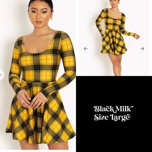 Blackmilk plaid dress